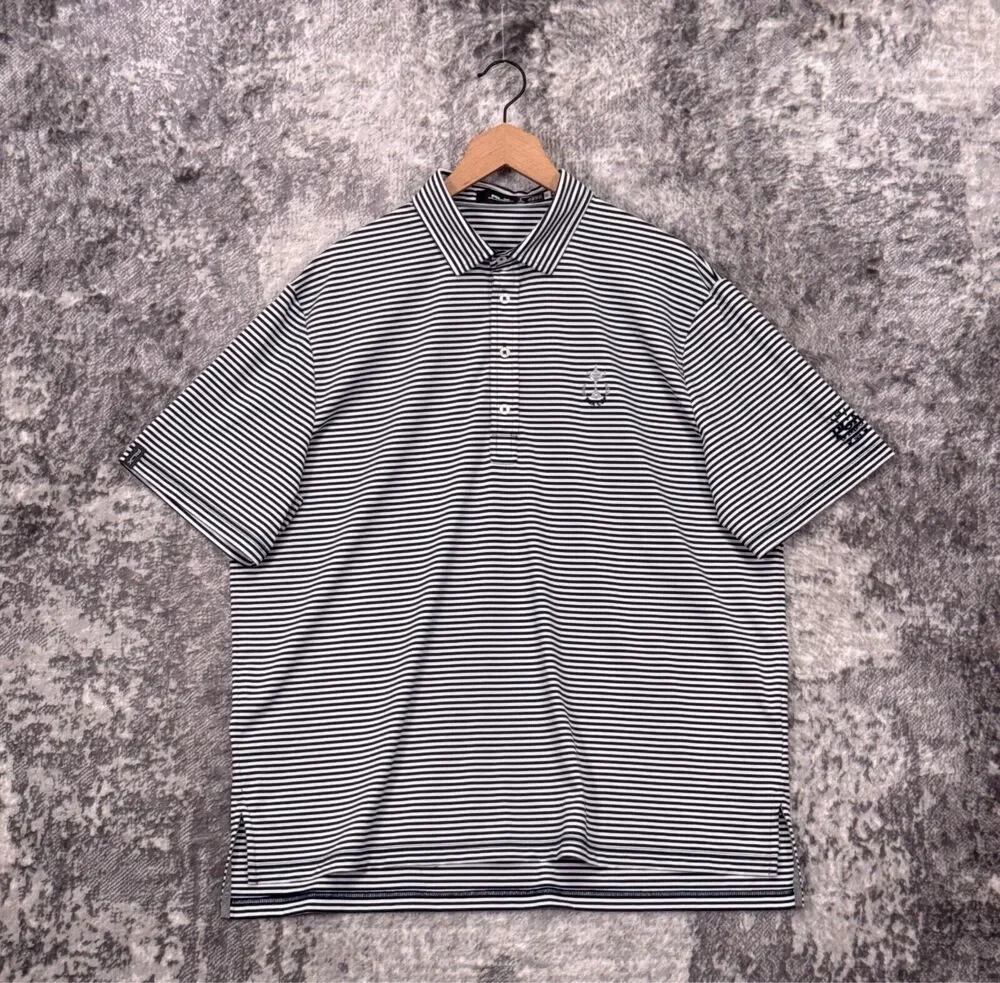 Ralph Lauren Polo Shirt XL Mens RLX Striped Short Sleeve PGA Golf Performance